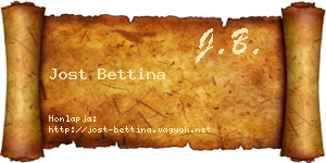Jost Bettina névjegykártya